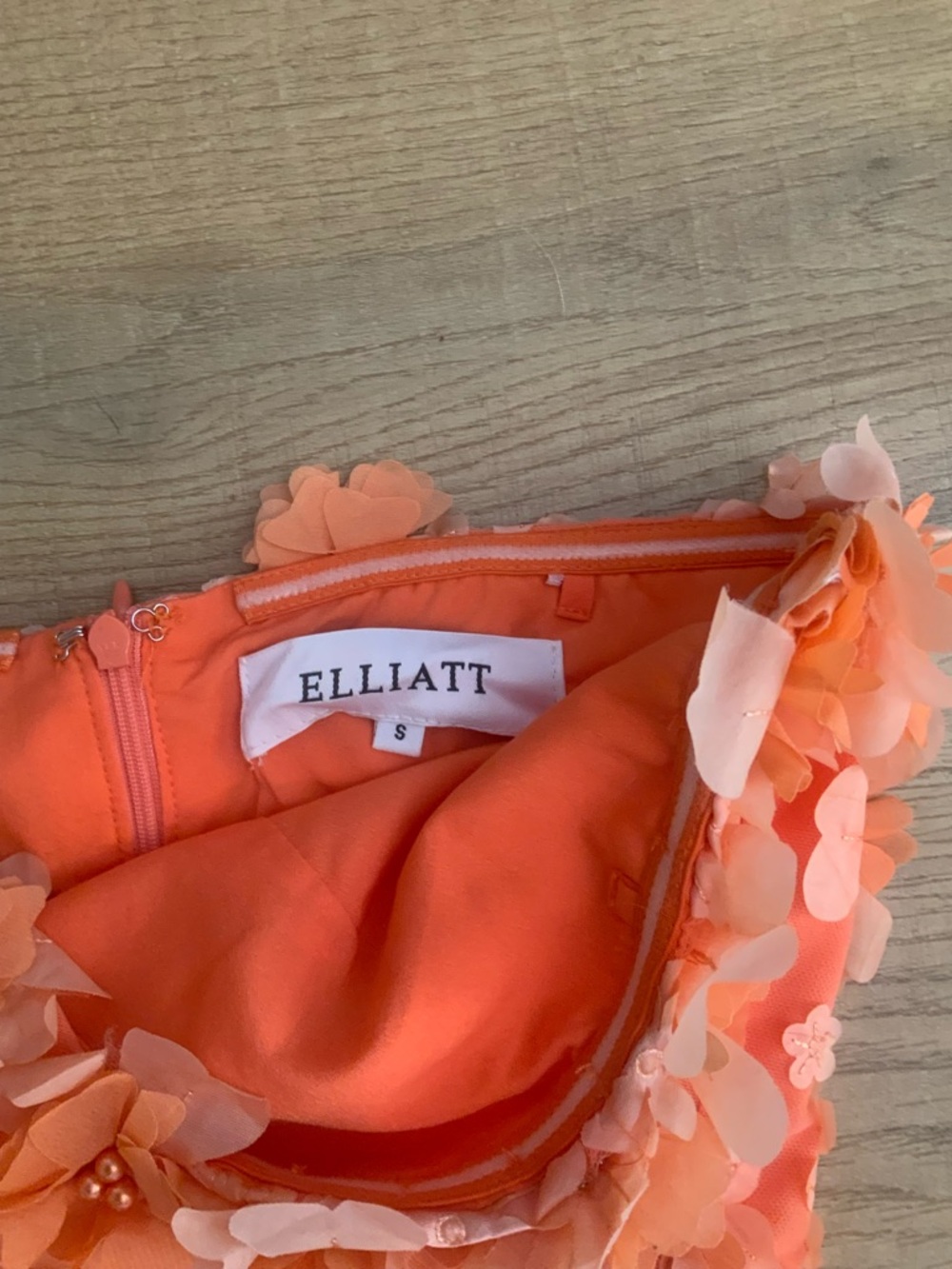 Elliatt Bluebell Midi Dress Orange Strapless - Picture 7 of 10